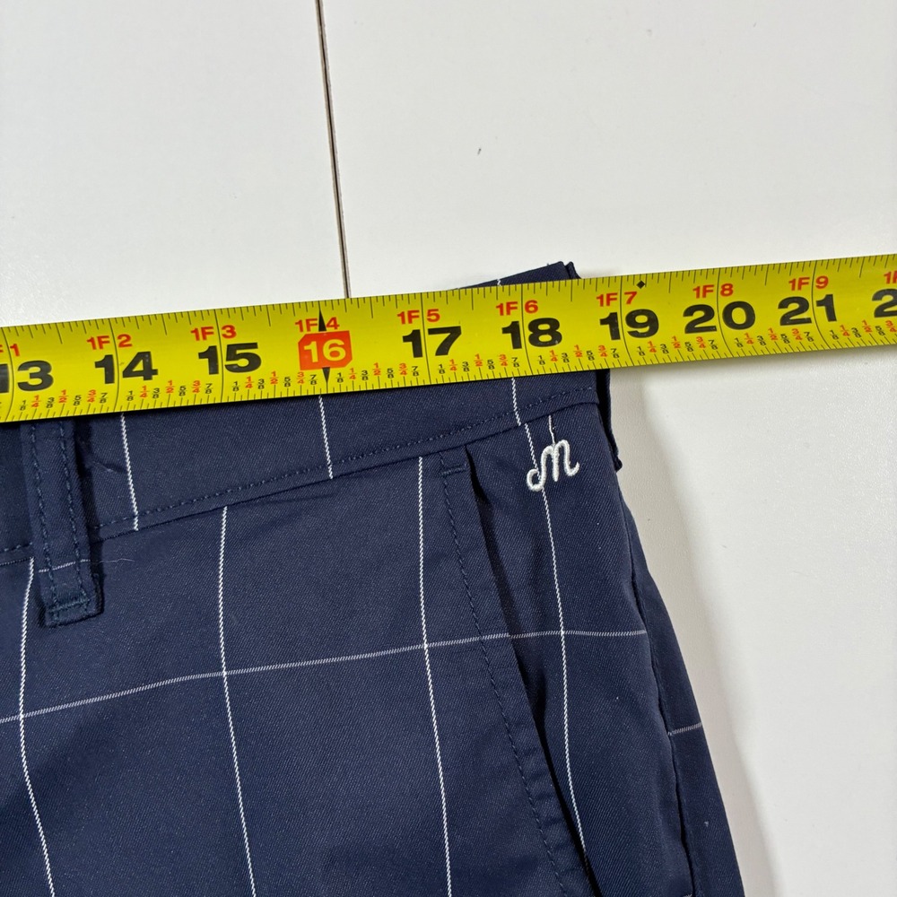 Bonobos Maide Golf Pants 36x36 Navy Blue Windowpane Plaid Performance - Picture 7 of 9